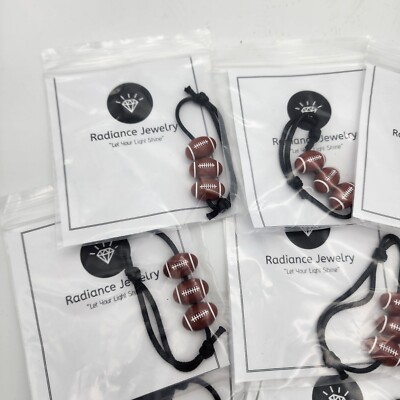 Wholesale Lot Of Football Charm Bracelets Sports Fan Wristband - Main Image