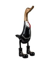 Figura Decorativa Anatra In Frac H. 50Cm In Legno Dipinta A Mano Formano