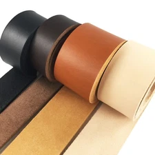 8/10 oz. (3.2-4.0 mm) Leather Straps / Strips, 4 Different Colors