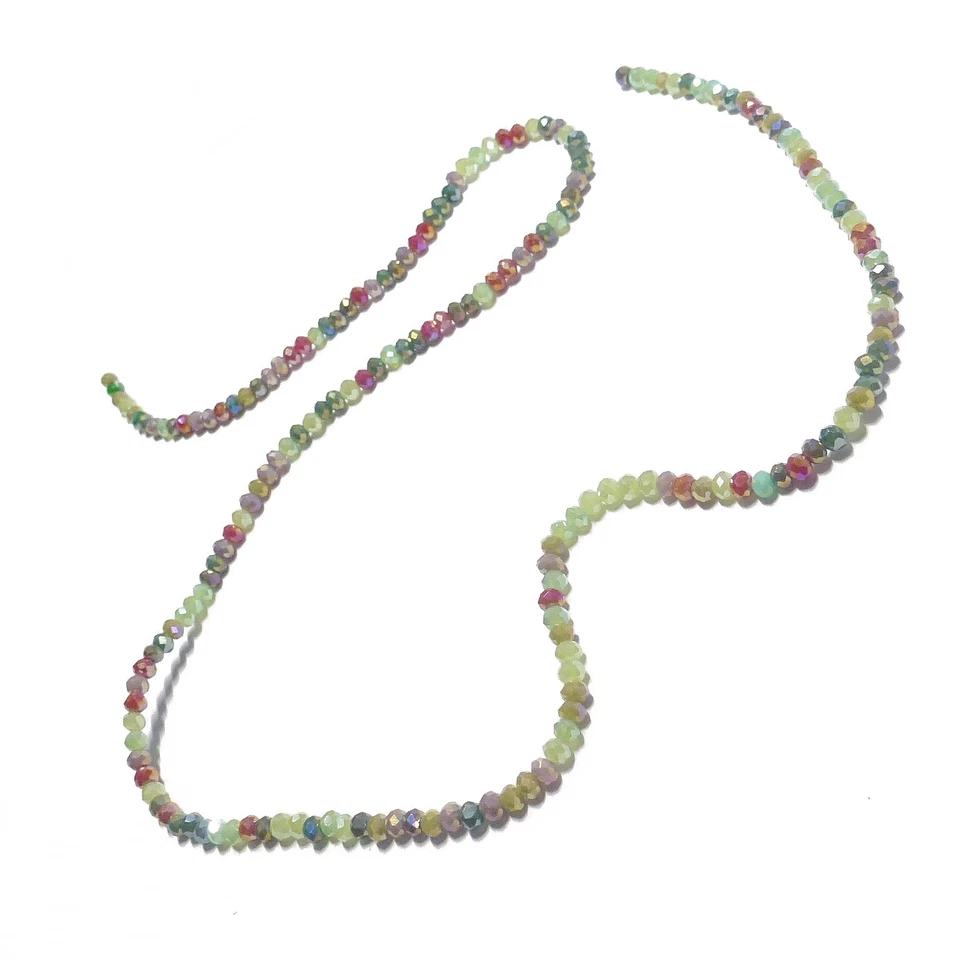 Glasperlen facettiert geschliffen ca 3x2,5 mm bunt 190 Perlen nenad-design - Bild 2 von 4