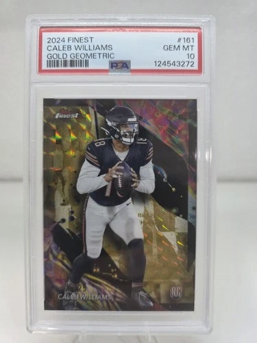 2024 TOPPS FINEST #161 CALEB WILLIAMS GOLD GEOMETRIC ROOKIE RC /25 PSA 10
