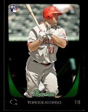 Yonder Alonso 2011 Bowman Rookie Card #210 Cincinnati Reds. rookie card picture