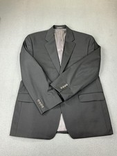 Lauren Ralph Lauren Blazer Mens 42 Short Black Wool 2 Button Suit Jacket Formal