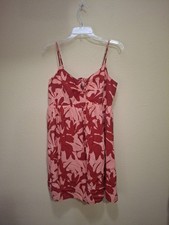 Nine West Mini Summer Dress Womens Large Tropical Floral Beach Sun Boho