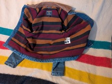 Vntg NEW Woolrich WOOL Blanket Lined Denim Sz ( S) Mint Colors Shipping $8.88
