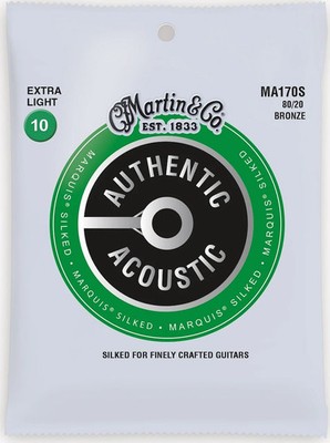 Martin Strings, 80/20 Bronze,Extra Light 10 - Silked