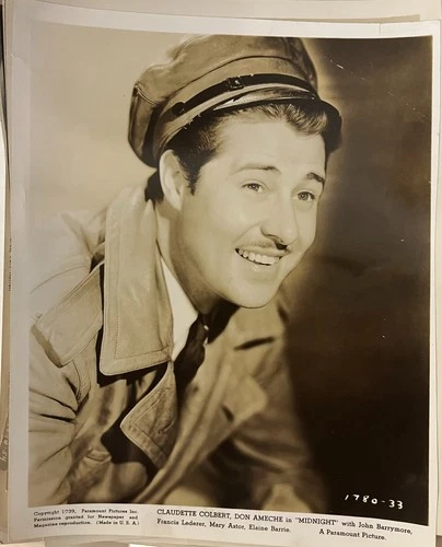 Original 8x10 Press Photo 1939 Midnight Claudette Colbert Don Ameche!