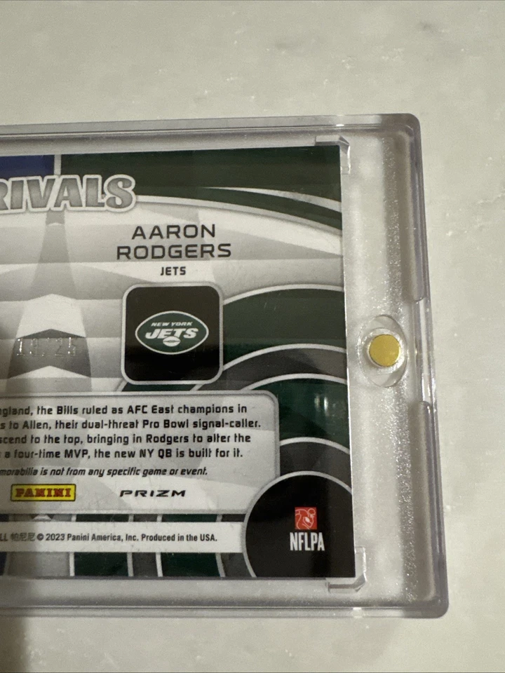 Parche Panini Spectra Rivals 2023 3 colores Josh Allen/Aaron Rodgers/25 ¡Limpio! Foto 4 de 4