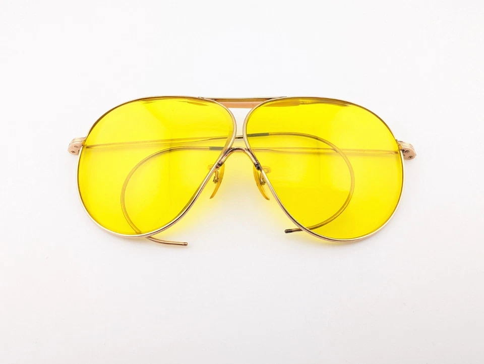 *De colección* Gafas de sol American Optical Fulvue 1/10 12K GF Aviator con lentes amarillas Foto 2 de 4