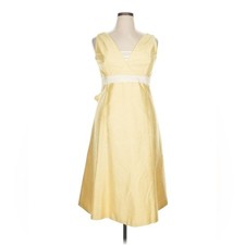 Jenny Yoo Collection Dress Size 16 Yellow 100% Silk Sleeveless Formal USA Butter