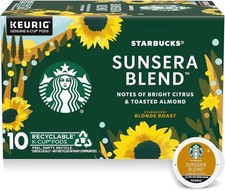 Starbucks Blonde Roast K Cups Coffee Pods, Sunsera Blend 72 ct