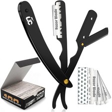 Utopia Care Professional Straight Razor for Men, Barber Straight Edge Razor Safe