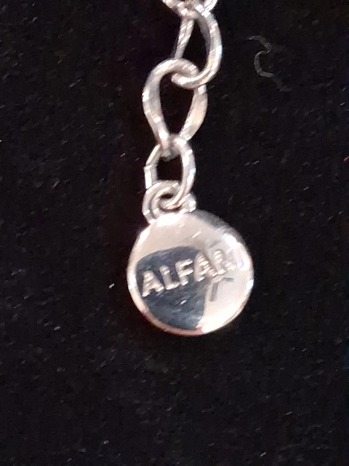 Cadenas trenzadas Alfani de malla y diamantes de imitación en tono plateado, collar de 17 pulgadas Foto 4 de 4