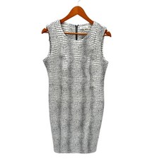 CALVIN KLEIN Snakeskin Sheath Pencil Workwear Dress // 12