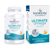 Nordic Naturals Ultimate Omega 1280mg Lemon Flavor 180 Softgels  Exp 09/2028+
