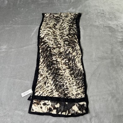 Adrienne Landau Studio Scarf Women Animal Print Excellent 100% silk