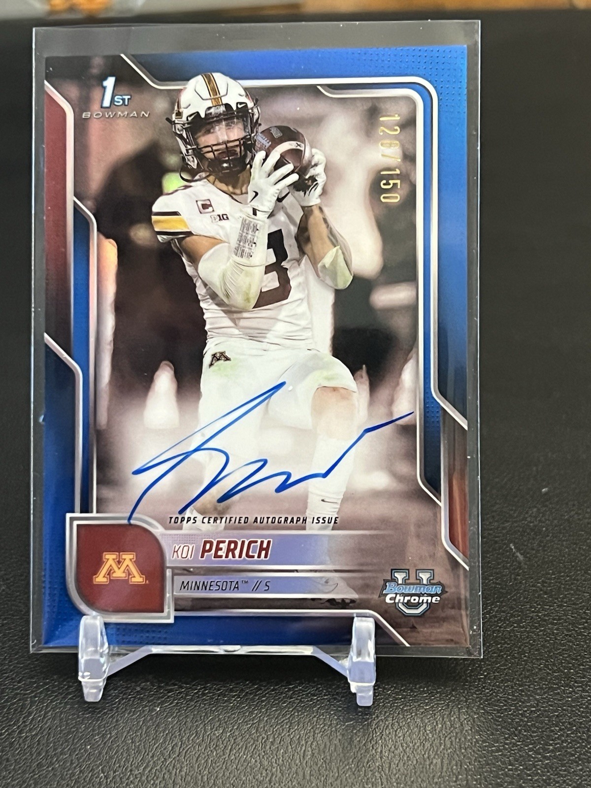 Koi Perich 2025 Bowman U Chrome - 1st True Blue Auto /150 SP - Minnesota