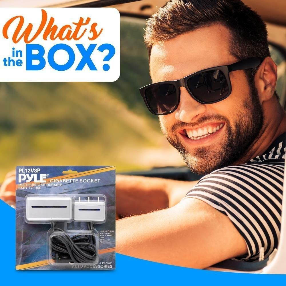 Pyle Plug In Car 1-3 Cigarette Lighter Multiplier & Power Control Station