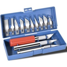 13-piece Precision Hobby Craft Knife Set with Blades for Pumpkin Carving Model