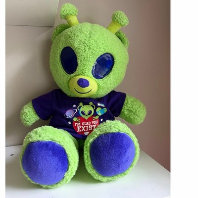 Build A Bear Green Alien Teddy Plush Purple Shirt I m Glad You Exist BAB 17 