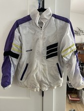 Vintage 90s Adidas ATP Tour White Jacket Track Sweatshirt Zip Rare Size L 14/16