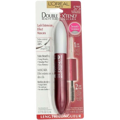 2 Pack L'Oreal Paris Double Extend Beauty Tubes Lash Extension Washable Masca...