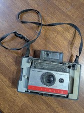 Vintage Polaroid Land Camera Automatic 104 Folding Instant Camera w/ Strap