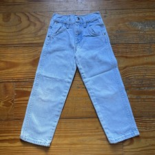 Wrangler Jeans Boys Size 5T Slim Light Wash Jeans Authentic Made In USA Vintage