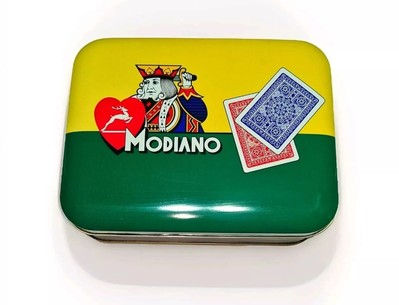 Plastic speelkaarten Modiano Texas poker rood