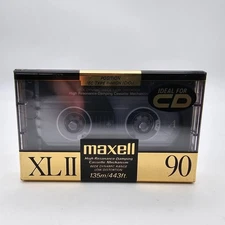 Maxell XL II 90 Minute High Bias Cassette Tape Position IEC Type II Blank SEALED