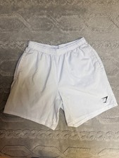 Gymshark Men  s arrival 7  slim fit white shorts Medium