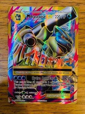 NM! Mega M Blastoise EX (102/108) XY Evolutions Full Art Gold Pokemon Karte!