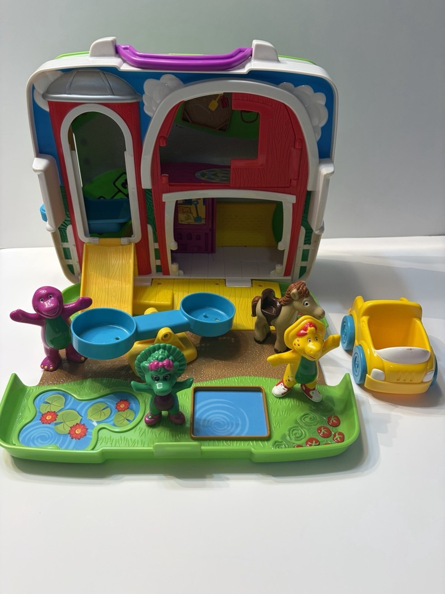 Barney & Friends farmhouse 2 in 1 Carry All Playset Case Foldable