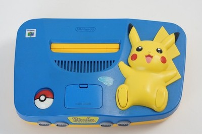 Nintendo 64 PIKACHU Console System Blue & Yellow Tested JAPAN