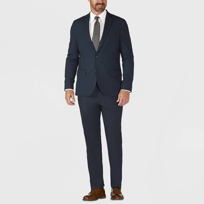 Haggar H26 Men Button Up Tailored-Fit Blazer Jacket Business Casual