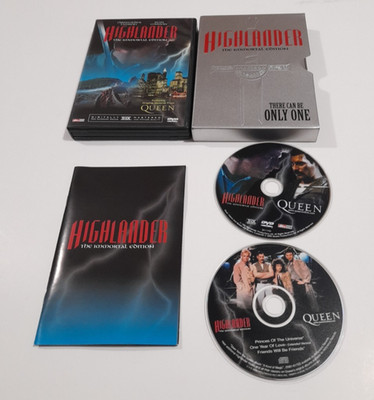 Highlander DVD 2002 Immortal Edition DVD +Bonus Queen CD w/Tin Case & Booklet