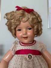 27" IDEAL SHIRLEY TEMPLE FABULOUS, 1930S, COP MARK, ORIG.  COMPO DOLL, NEAR MINT