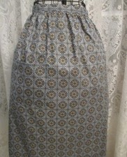 Prairie Apron Long Mid Length Waist Tie Cotton Floral Farmhouse Handmade Vintage