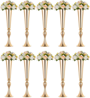 Nuptio Gold Metall BlumenstäNder Vase: 2 StüCk, 55,5Cm Hoch, Trompete