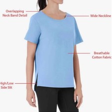Member's Mark Women's Soft Short Sleeve Crewneck Tee Blue. Large.
