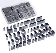 Juego de sacabocados para cuero con 52 formas, ideal para cinturones y manualida