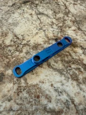 3D Printed Titanium Blue Front Brake Caliper Adapter - Shimano & Sram