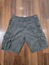 Vintage GAP Cargo Utility Shorts Mens Medium 32-34 Grey Canvas Button Fly Y2K