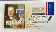 AMERICOVER 2024 5939 First Continental Congress Roger Sherman Connecticut 