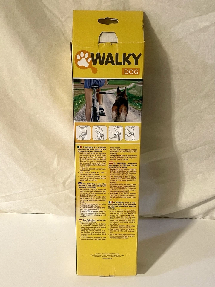 Correa de ciclismo de acero inoxidable para perro Walky ejercitador manos libres diseño italiano - NUEVO Foto 2 de 4