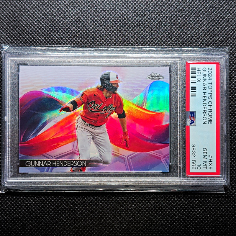 2024 TOPPS CHROME GUNNAR HENDERSON HELIX SP #HX-9 PSA 10 BALTIMORE ORIOLES