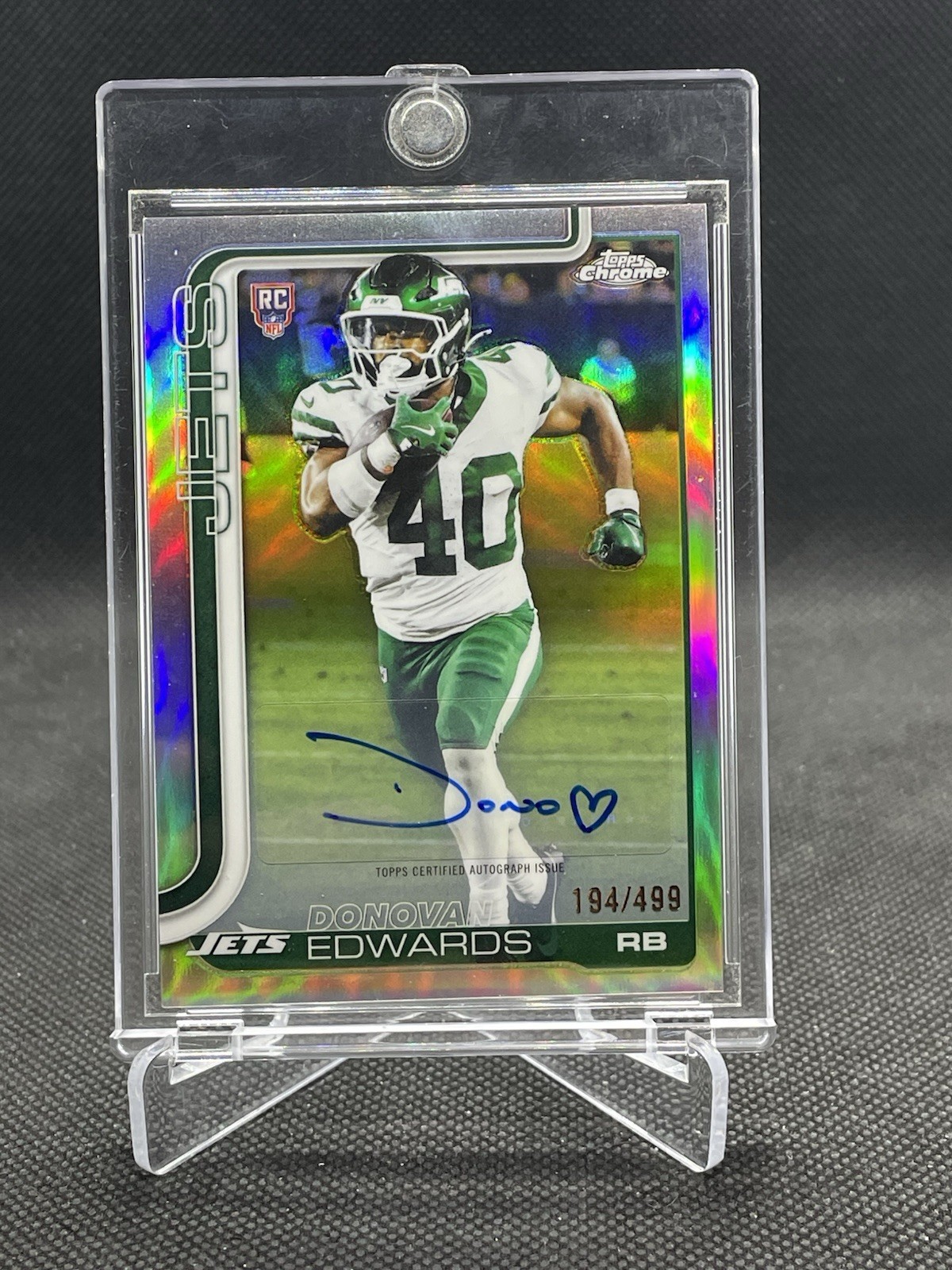 2025 Topps Chrome Donovan Edwards Rookie RC Auto Refractor /499 #RA-DE