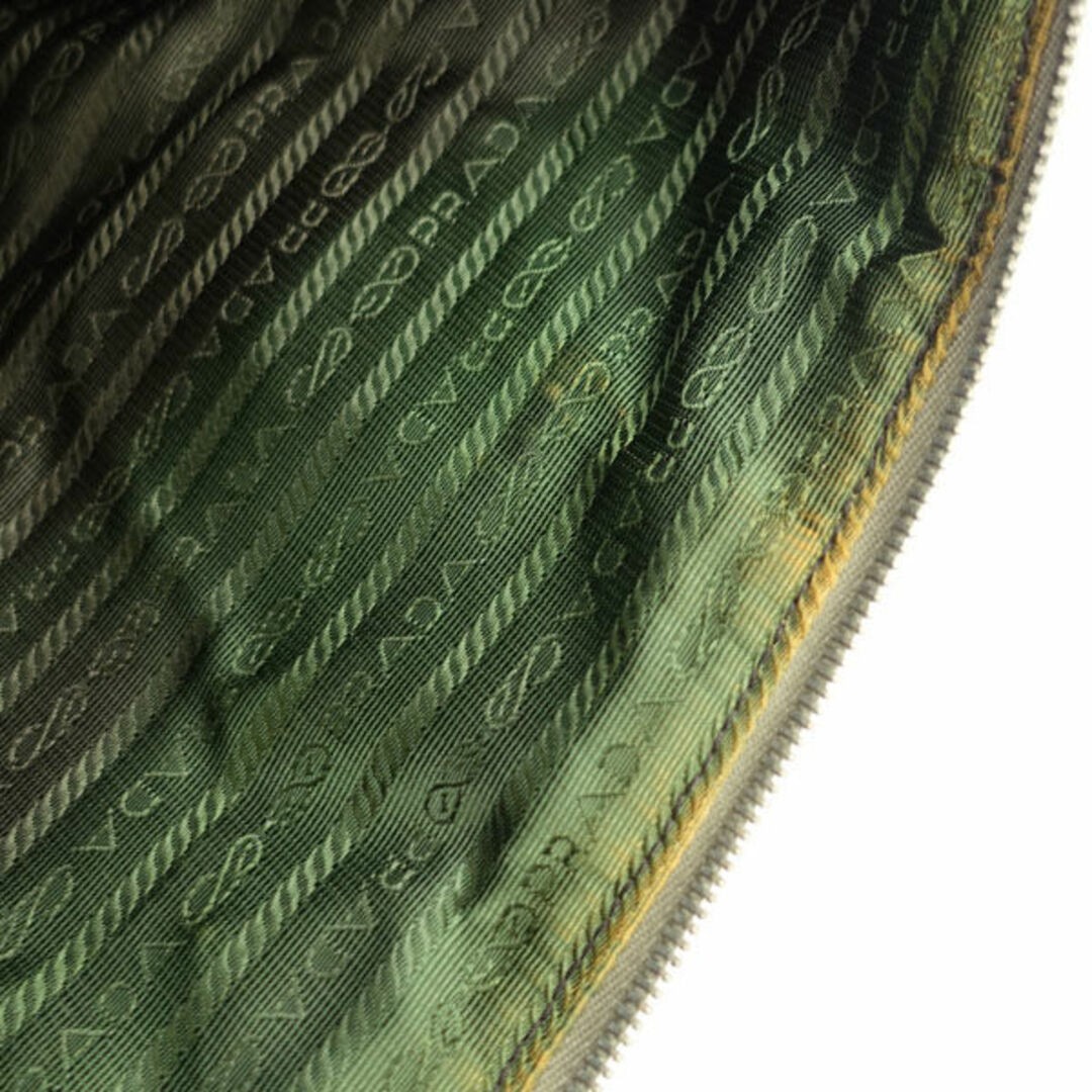 PRADA PRADA handbag one shoulder canvas moss green black Bag Back BAG Bag brand thumbnail 7