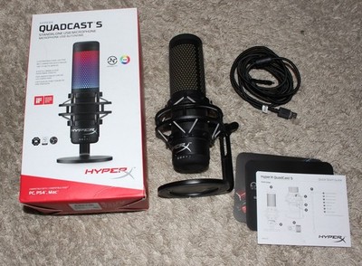 HyperX QuadCast S RGB USB Condenser Microphone Black (HMIQ1S-XX-RG/G) PC PS4 Mac