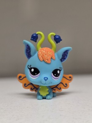 Littlest Pet Shop Glistening Garden Fairy Blue Orange Purple Dot Eyes #2681 LPS